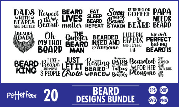 Beard Svg Bundle, Beard Designs