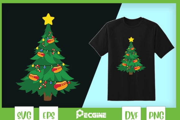 Christmas Tree Hot Dog Fast Food