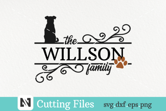 Dog Inspired Family Sign Svg