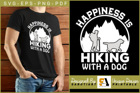 Hiking with My Dog Adventure T-shirt SVG