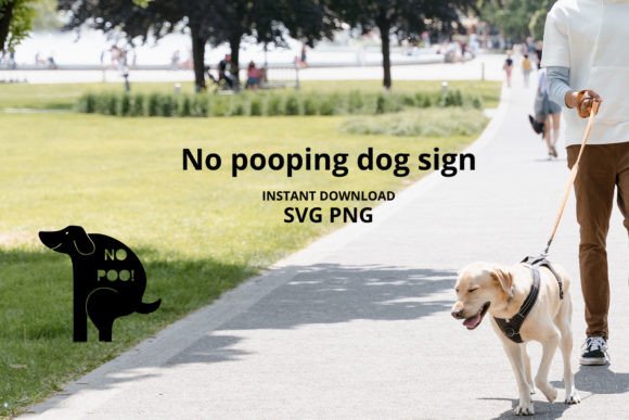 No Pooping Dog Signs for Garden SVG