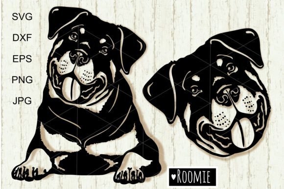 Rottweiler Svg, Clipart Peeking Dog